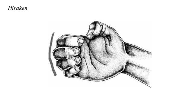 Hiraken – Nắm đấm mấu khớp ngón tay trước